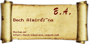 Bech Almiréna névjegykártya